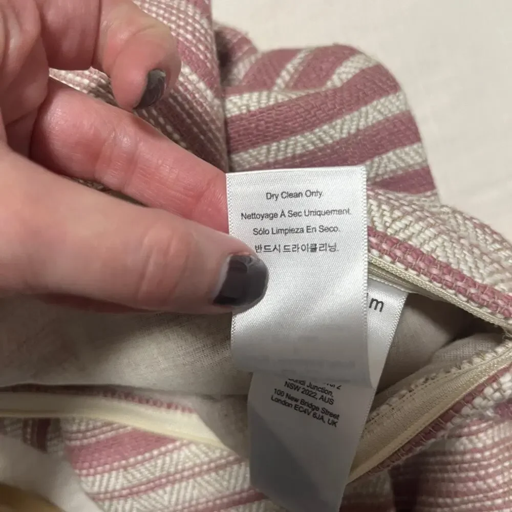 West Elm Pink Woven Sham Pillow Cover